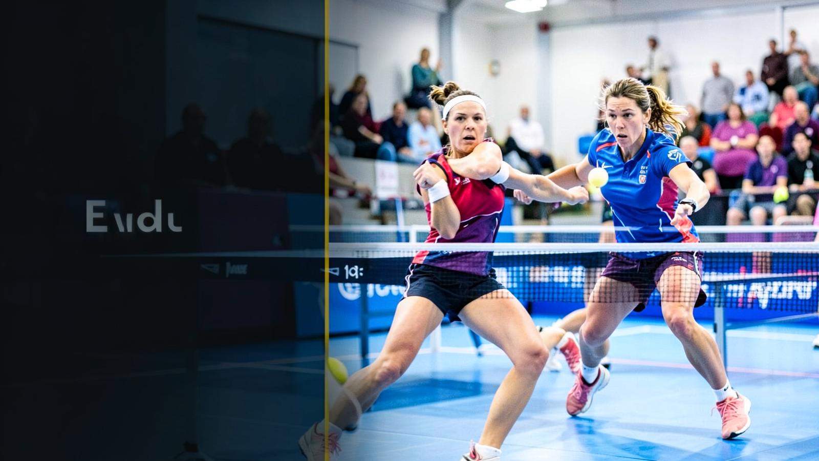 Joueuses de tennis de table en compétition